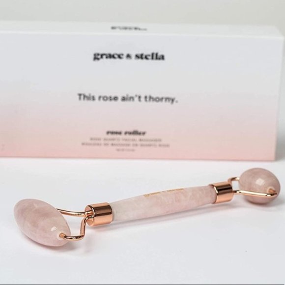 💥SOLD 💥GRACE & STELLA Rose Quartz Facial Roller - Picture 3 of 8